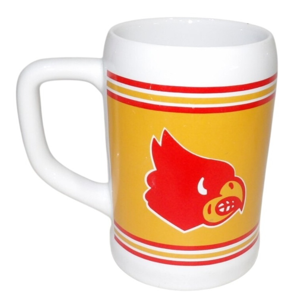 Vintage University of Louisville Cardinals Mug He-Bird Mascot UofL Beer Stein